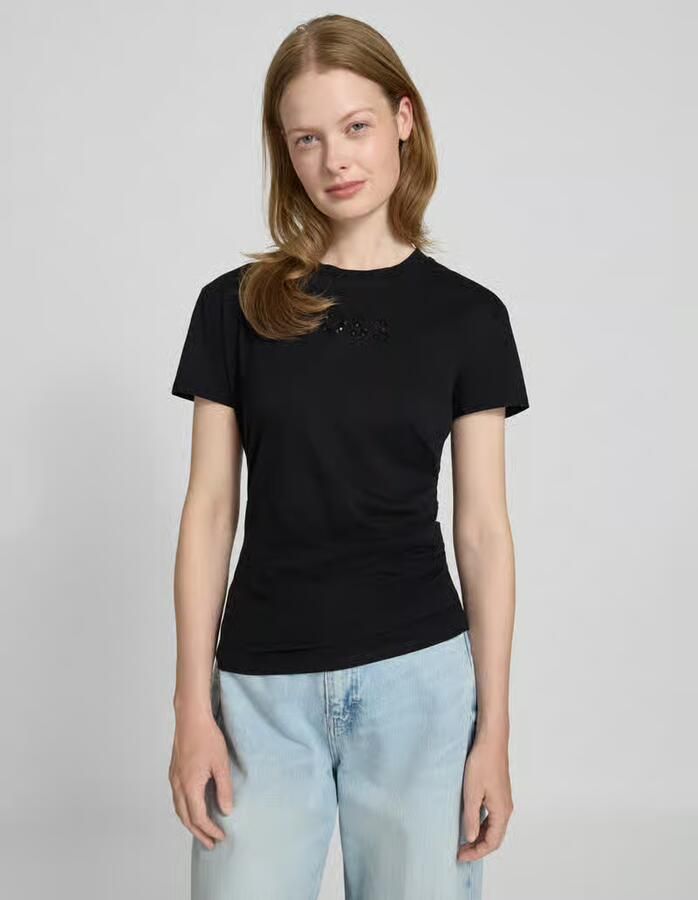 Boss Slim fit T-shirt van puur katoen - Foto 2