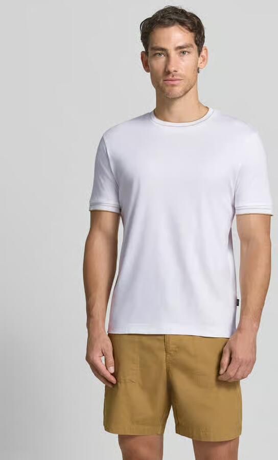 Boss Slim Fit t-shirt van zuivere katoen model 'Tessler 195' - Foto 4