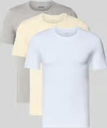 Boss Slim fit T-shirts van puur katoen in set van 3 - Foto 2