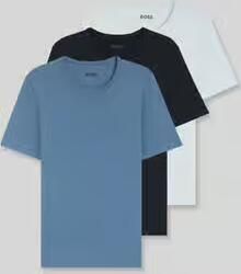 Boss Slim fit T-shirts van puur katoen in set van 3 - Foto 3