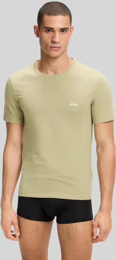 Boss Slim fit T-shirts van puur katoen in set van 3 - Foto 4