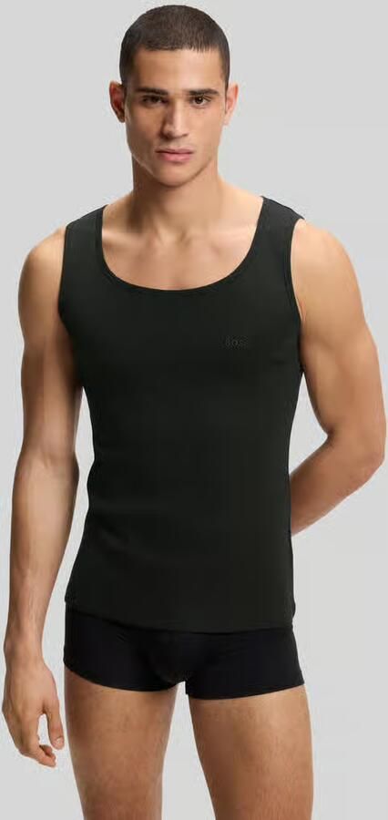 Boss slim fit tanktop van 100% katoen in set van 3 - Foto 3