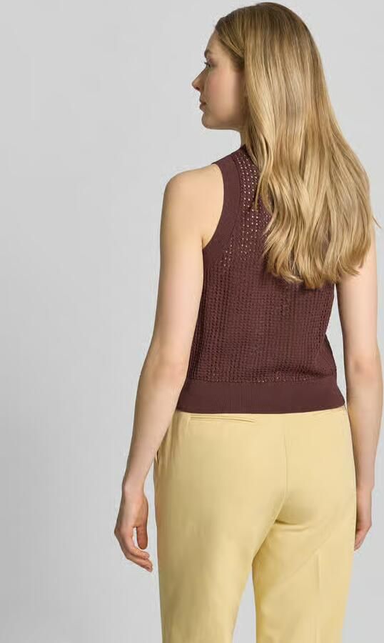 Boss slim fit top van viscosemix model 'FASSIA' - Foto 4