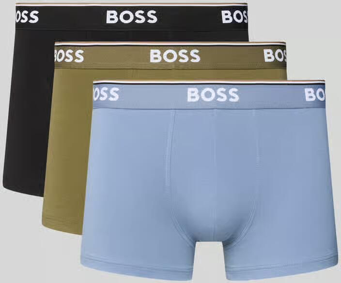 Boss slim fit trunks van katoenmix in set van 3 model 'POWER' - Foto 2