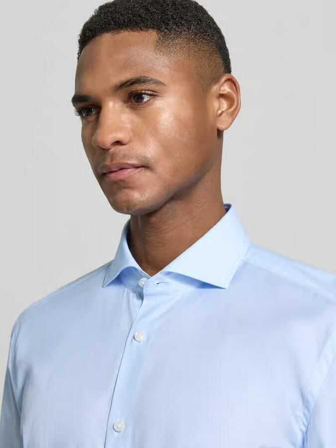 Boss Slim fit vrijetijdshemdb van zuiver katoen met extra lange mouw model 'H-HANK-SP'
