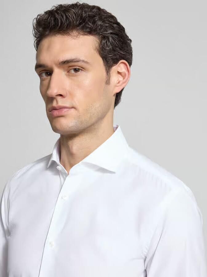 Boss Slim fit vrijetijdshemdb van zuiver katoen met extra lange mouw model 'H-HANK-SP'