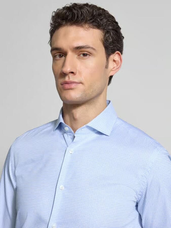 Boss Slim fit vrijetijdshemdb van zuiver katoen met extra lange mouw model 'H-HANK-SP'