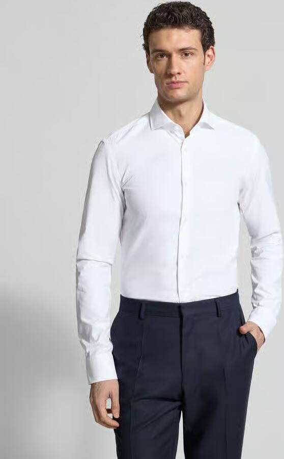 Boss Slim fit vrijetijdshemdb van zuiver katoen met extra lange mouw model 'H-HANK-SP' - Foto 2