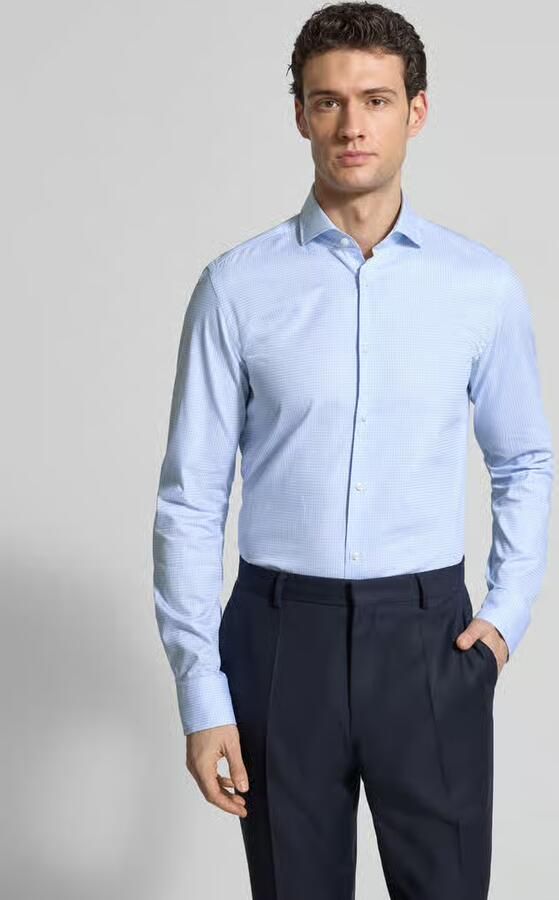 Boss Slim fit vrijetijdshemdb van zuiver katoen met extra lange mouw model 'H-HANK-SP' - Foto 3