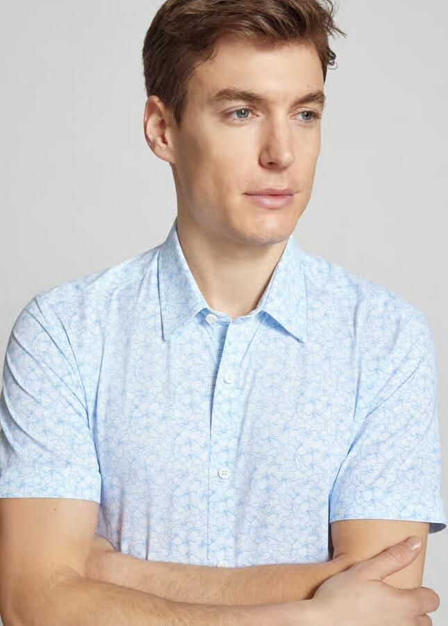 Boss Slim fit vrijetijdsoverhemd met 1 2-mouwen model 'ROAN'