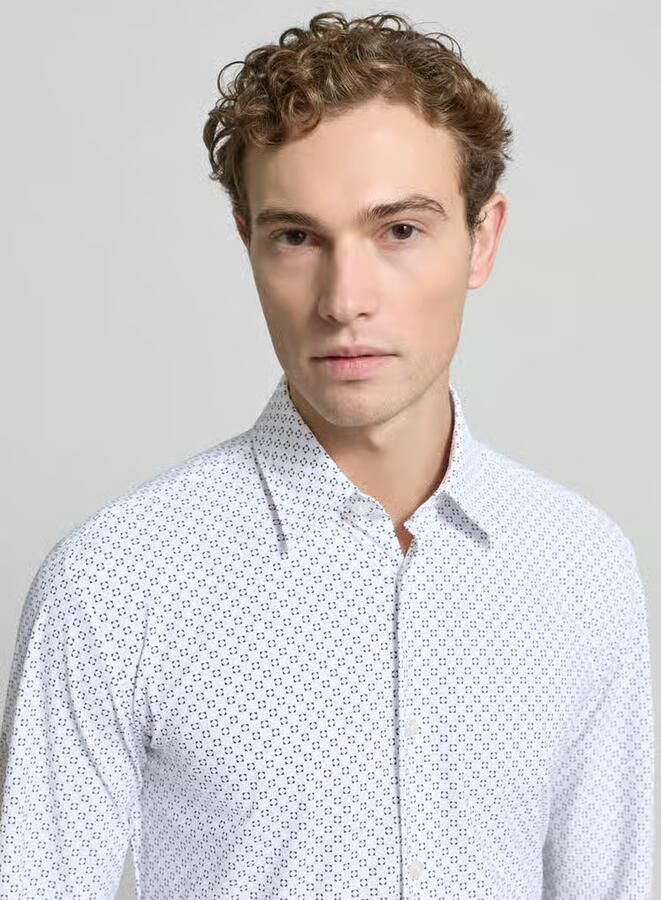Boss Slim fit vrijetijdsoverhemd met all-over motief model 'P-ROAN-K-F-261' - Foto 2