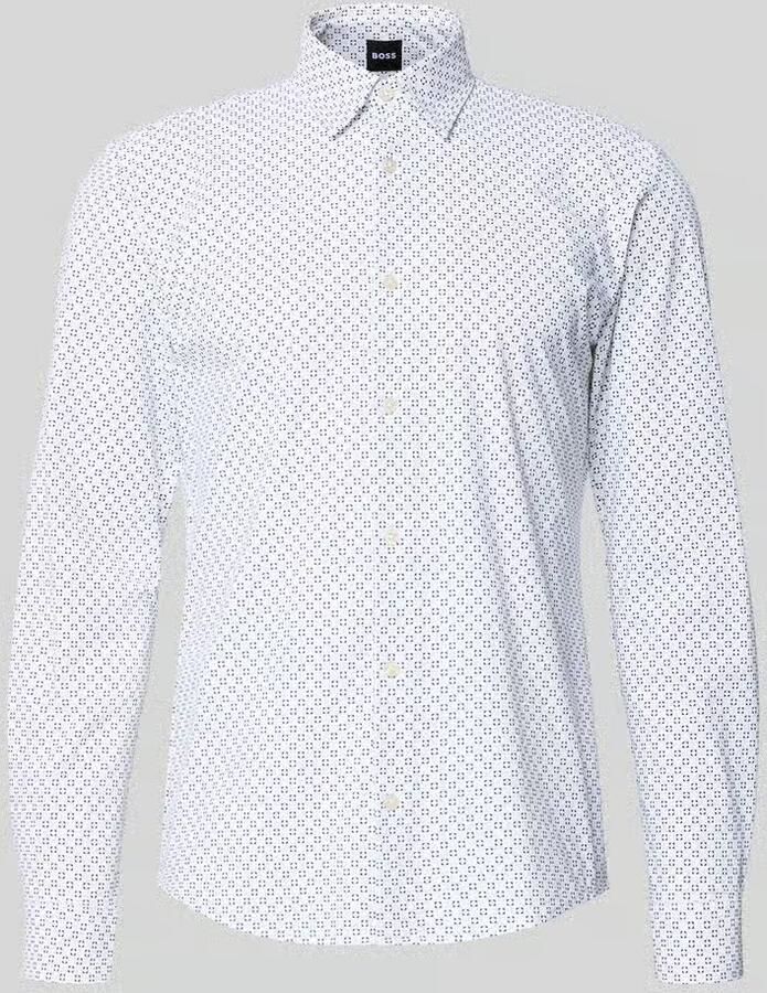Boss Slim fit vrijetijdsoverhemd met all-over motief model 'P-ROAN-K-F-261'