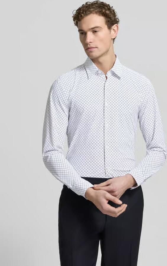 Boss Slim fit vrijetijdsoverhemd met all-over motief model 'P-ROAN-K-F-261' - Foto 3