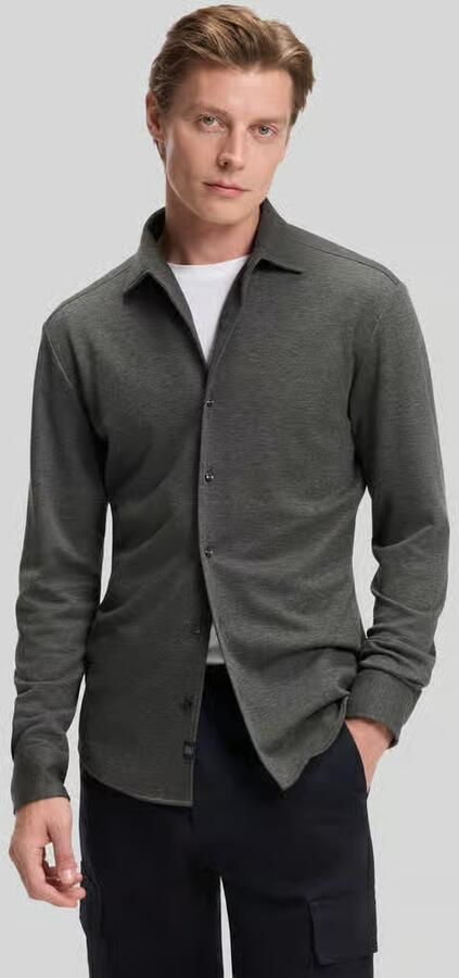 Boss Slim fit vrijetijdsoverhemd van katoenjersey model 'H-RUDY' BECKHAM x - Foto 2