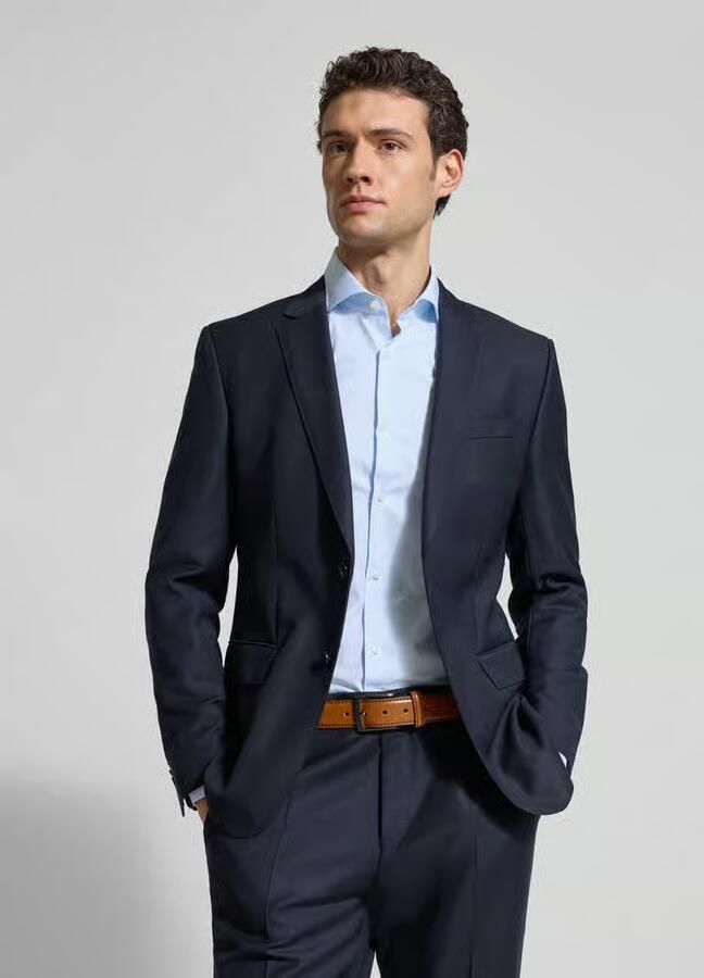 Boss slim fit vrijetijdsoverhemd van puur katoen