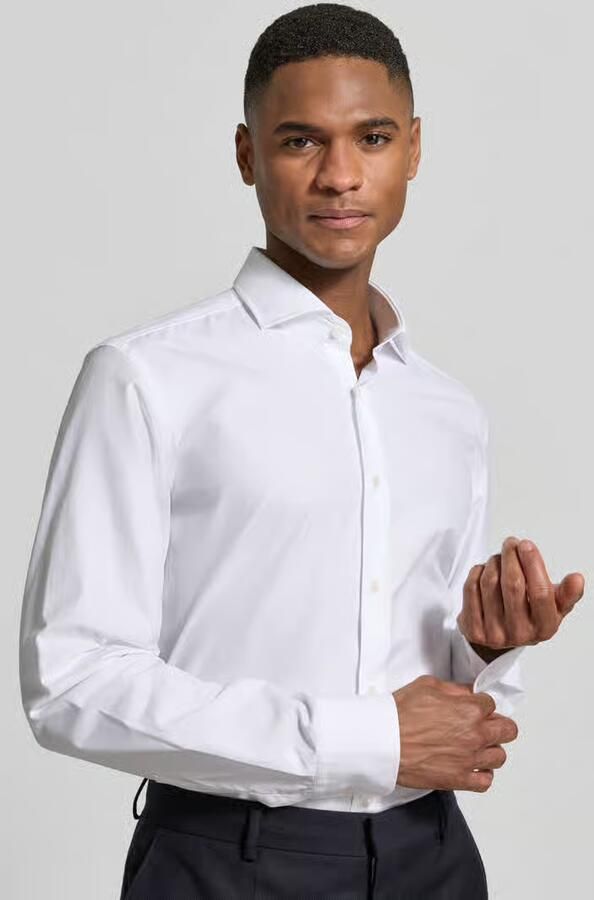 Boss slim fit vrijetijdsoverhemd van puur katoen