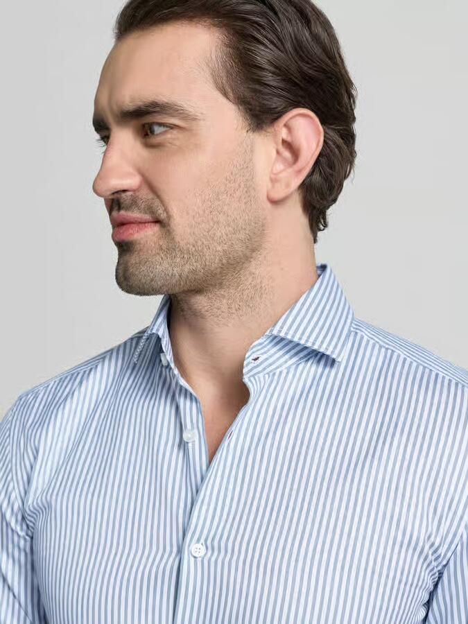 Boss Slim fit vrijetijdsoverhemd van puur katoen model 'HANK'