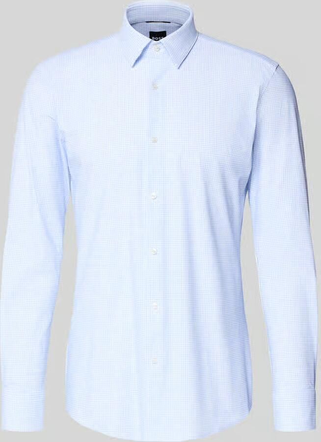 Boss Slim fit zakelijk overhemd met all-over motief model 'HANK'