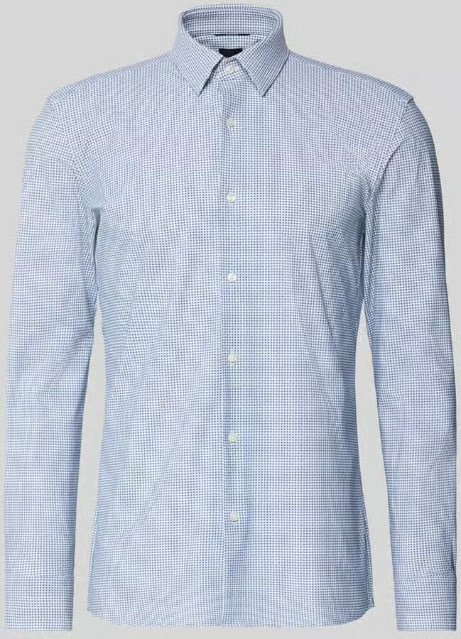 Boss Slim fit zakelijk overhemd met all-over motief model 'HANK'