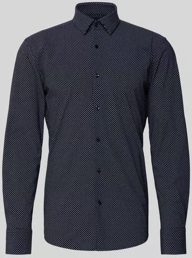 Boss Slim fit zakelijk overhemd met all-over motief model 'HANK'
