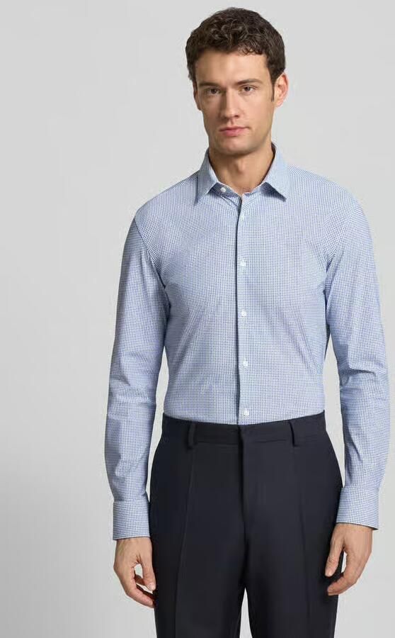 Boss Slim fit zakelijk overhemd met all-over motief Model 'HANK'