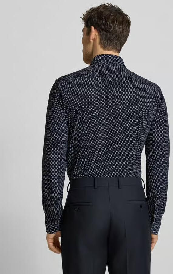 Boss Slim fit zakelijk overhemd met all-over motief Model 'HANK' - Foto 2
