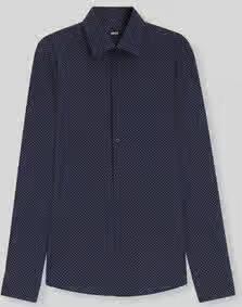 Boss Slim fit zakelijk overhemd met all-over motief model 'P-Hank-kent-C1-222'