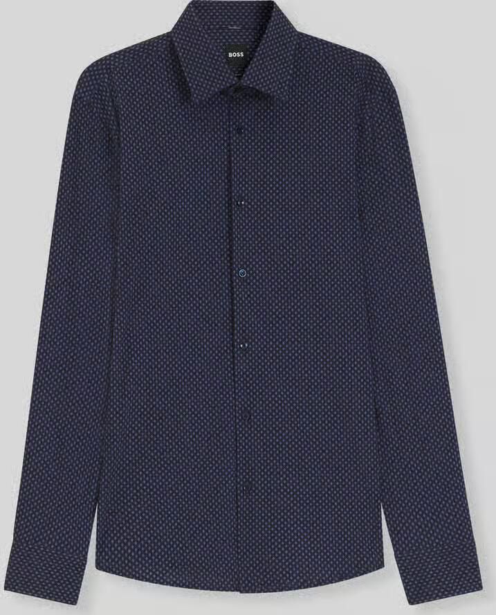 Boss Slim fit zakelijk overhemd met all-over motief model 'P-Hank-kent-C1-222' - Foto 2