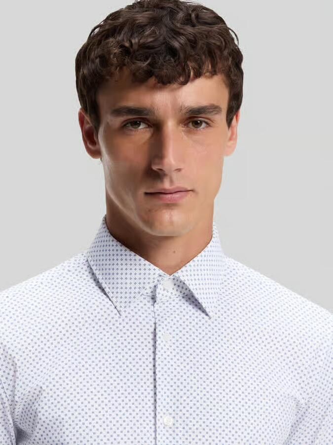 Boss Slim fit zakelijk overhemd met all-over motief model 'P-Hank-kent-C1-222'
