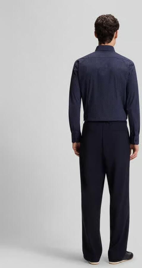 Boss Slim fit zakelijk overhemd met all-over motief model 'P-Hank-kent-C1-222' - Foto 2
