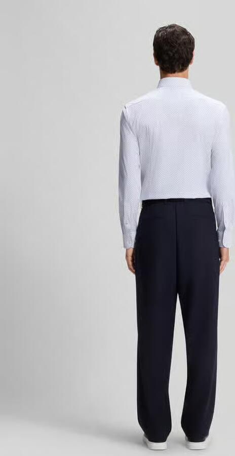 Boss Slim fit zakelijk overhemd met all-over motief model 'P-Hank-kent-C1-222' - Foto 2
