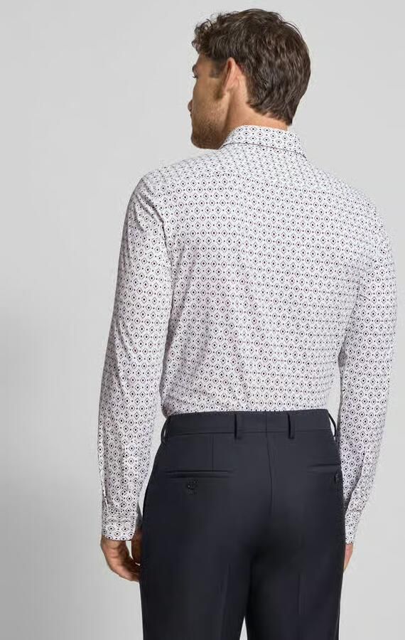 Boss Slim fit zakelijk overhemd met all-over motief model 'P-ROAN'
