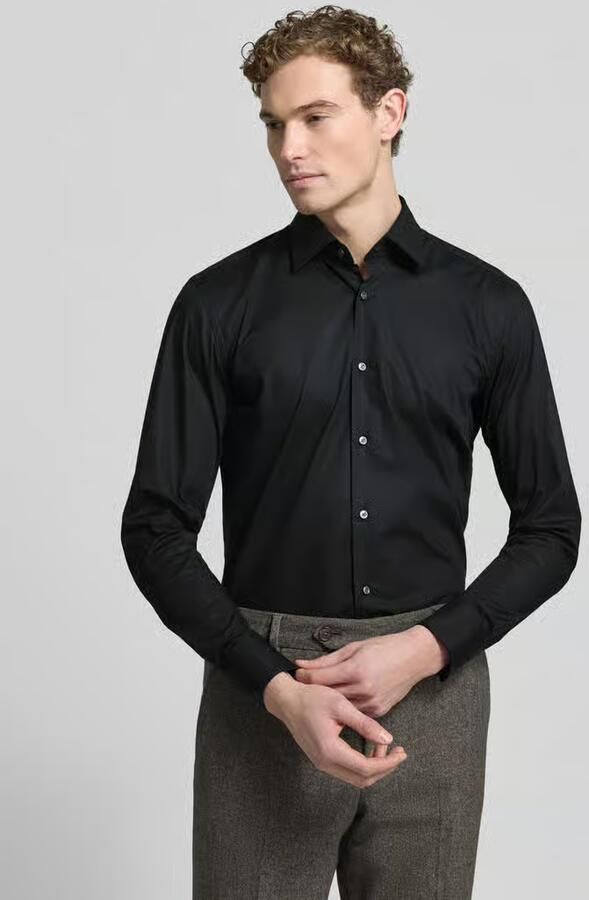 Hugo Boss Zwarte overhemdjurk ML 5 H-Hank 39 Black Heren - Foto 7