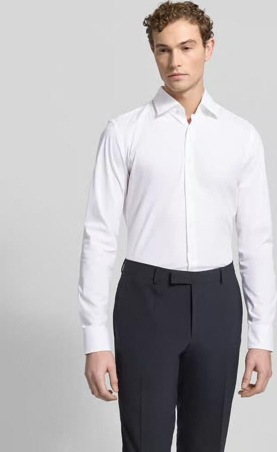 Boss Slim fit zakelijk overhemd van popeline met extra lange mouwen - Foto 3