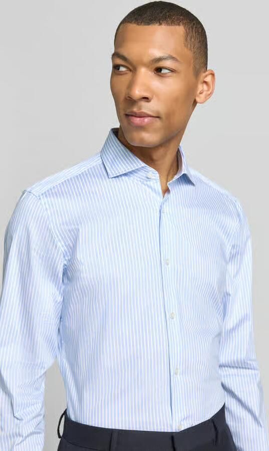 Boss slim fit zakelijk overhemd met extra lange mouw model 'H-HANK'