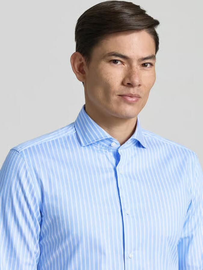 Boss slim fit zakelijk overhemd met extra lange mouw model 'H-HANK'