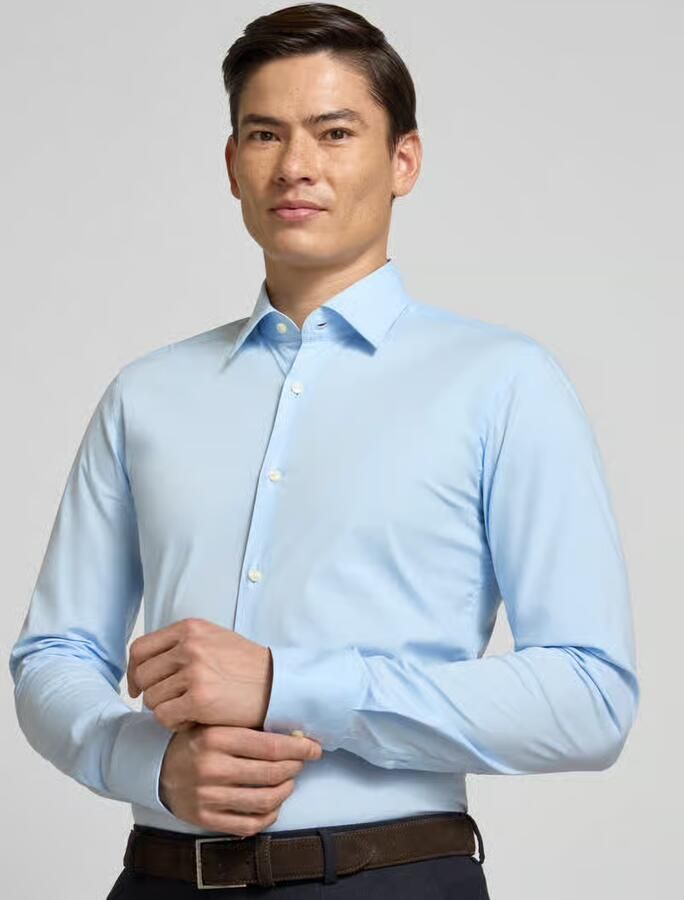Boss slim fit zakelijk overhemd met extra lange mouw model 'H-HANK-KENT-C1-214'