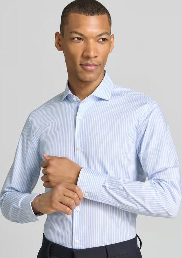 Boss slim fit zakelijk overhemd met extra lange mouw model 'H-HANK-SP-C1'