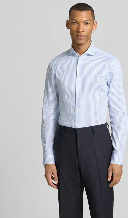 Boss slim fit zakelijk overhemd met extra lange mouw model 'H-HANK-SP-C1' - Foto 4