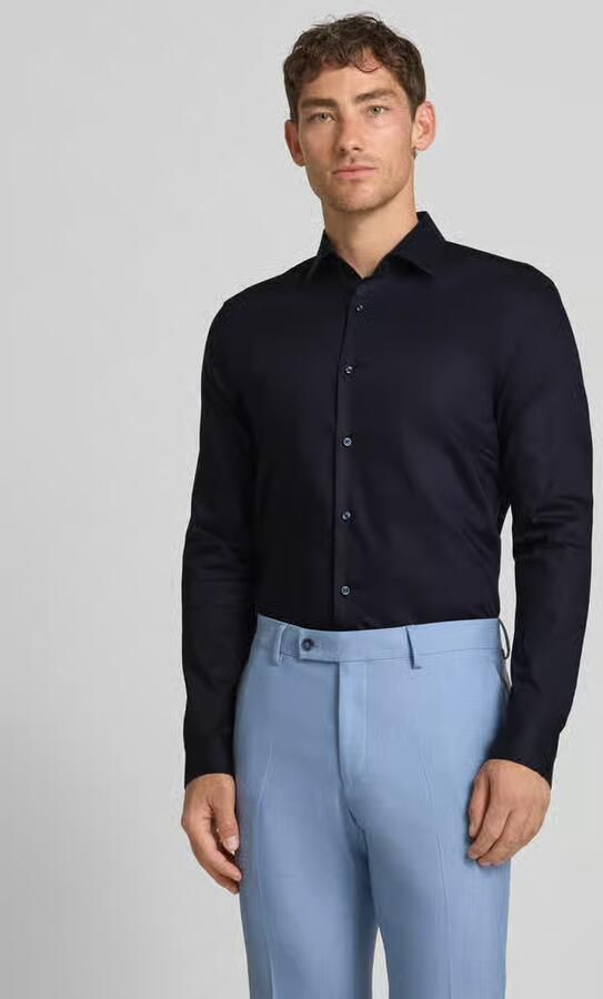 Boss Slim fit zakelijk overhemd met extra lange mouwen model 'HANK' - Foto 2