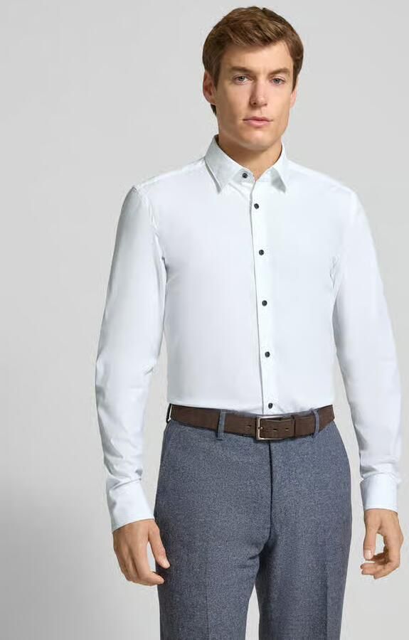 Boss Slim fit zakelijk overhemd met extra lange mouwen model 'HANK' - Foto 2