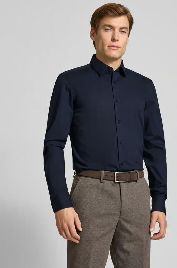 Boss Slim fit zakelijk overhemd met extra lange mouwen model 'HANK' - Foto 2