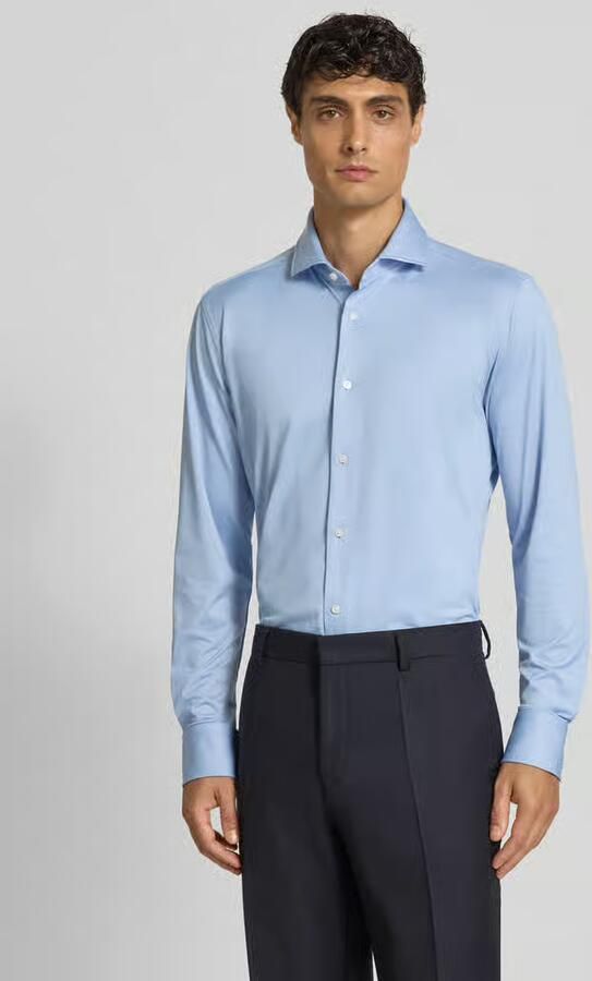 Boss Slim fit zakelijk overhemd met haaikraag model 'HANK' - Foto 2
