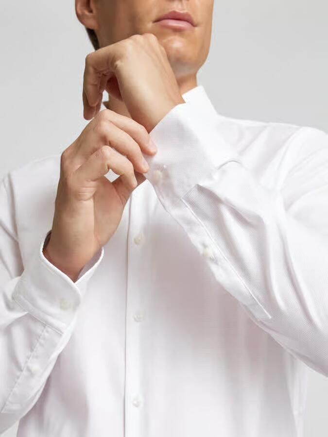Boss Slim fit zakelijk overhemd van katoenmix model 'HANK' - Foto 2