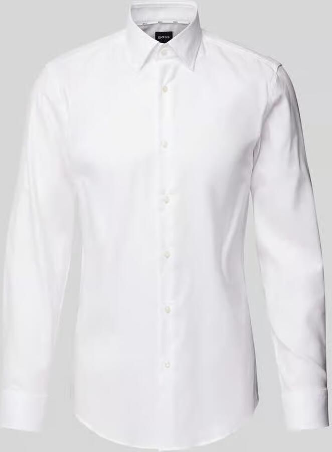 Boss Slim fit zakelijk overhemd van katoenmix model 'HANK'