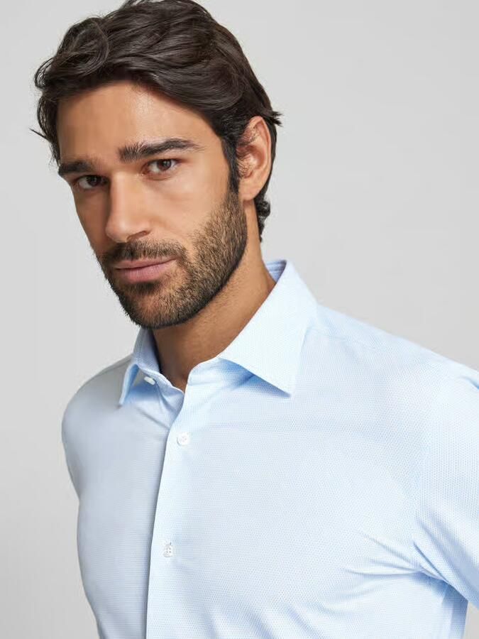 Boss Slim fit zakelijk overhemd met kentkraag model 'Hank' - Foto 2