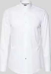 Hugo Boss Slim Fit Katoenen Poplin Overhemd met Gemakkelijk Strijken White Heren - Foto 3