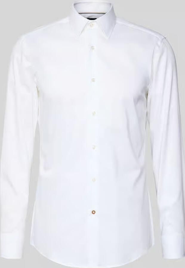 Hugo Boss Slim Fit Katoenen Poplin Overhemd met Gemakkelijk Strijken White Heren - Foto 2