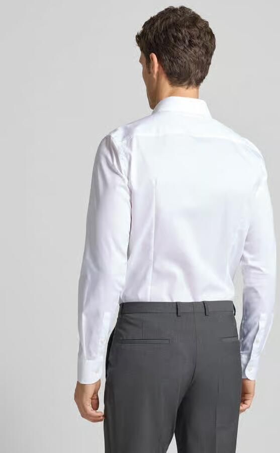 Hugo Boss Slim Fit Katoenen Poplin Overhemd met Gemakkelijk Strijken White Heren - Foto 4