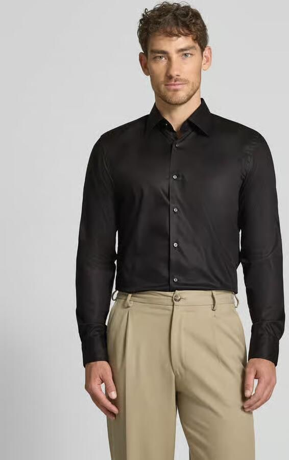Boss Slim fit zakelijk overhemd met kentkraag model 'Hank Kent' - Foto 2
